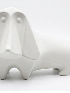 Jonathan Adler White Ceramic Dog Sculpture